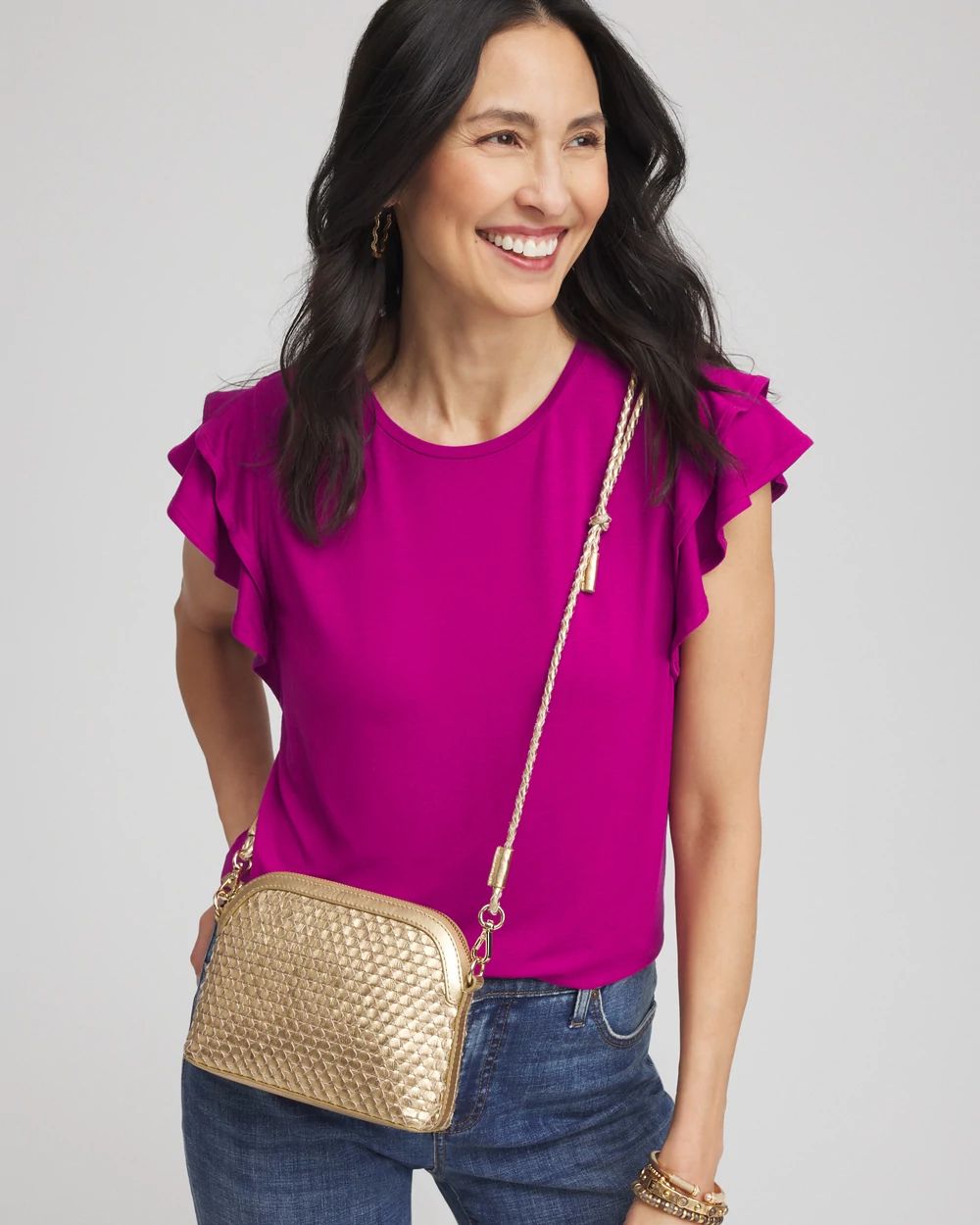 Glam Gold-Tone Purse click to view larger image.