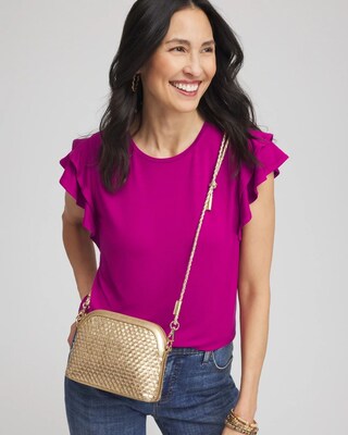 Glam Gold-Tone Purse click to view larger image.