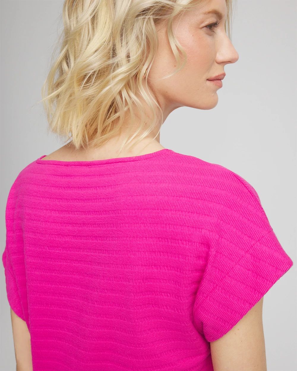 Cap Sleeve Textured Tee