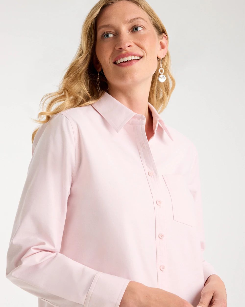 Cotton-Blend Oxford Shirt click to view larger image.
