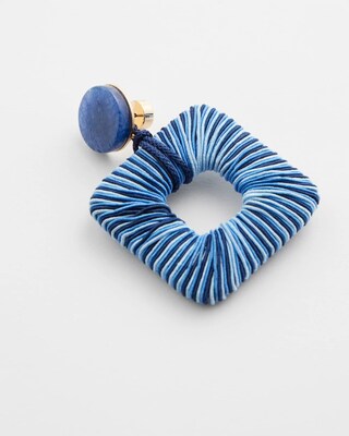 Blue Square Earrings