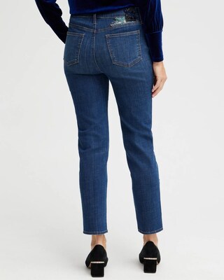 Girlfriend Patchwork Ankle Jeans