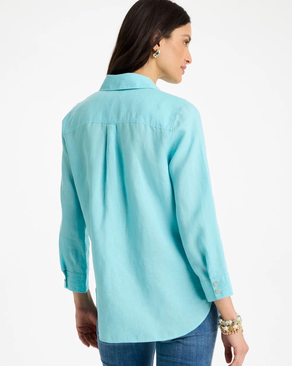 No Iron Linen Shirt click to view larger image.