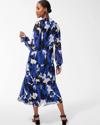 Chiffon Floral Midi Dress