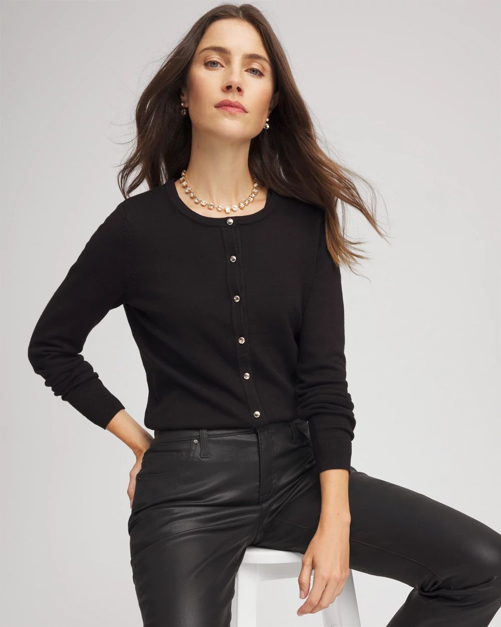 Crewneck Cardigan click to view larger image.