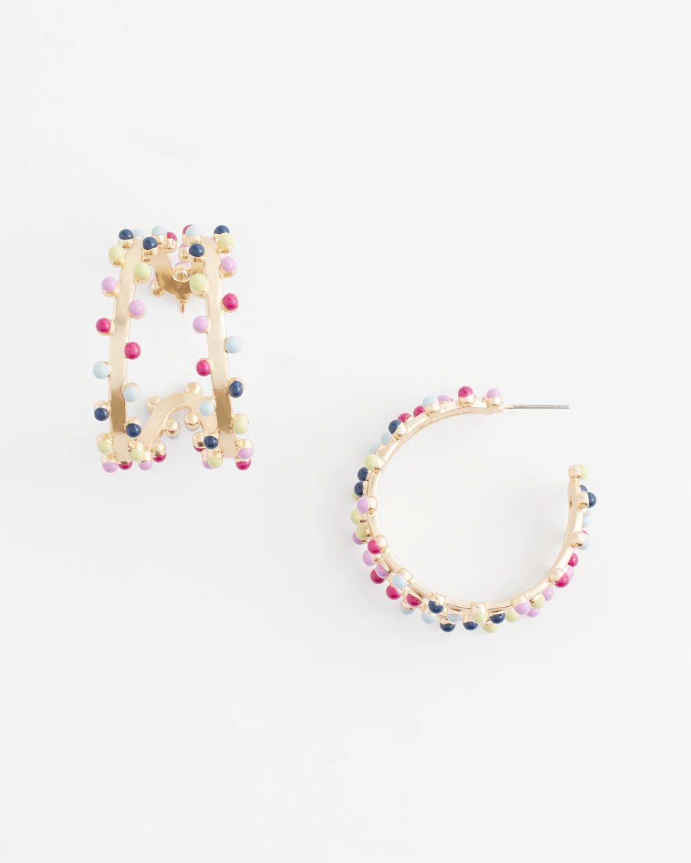 No Droop® Pink Multi Hoop Earrings