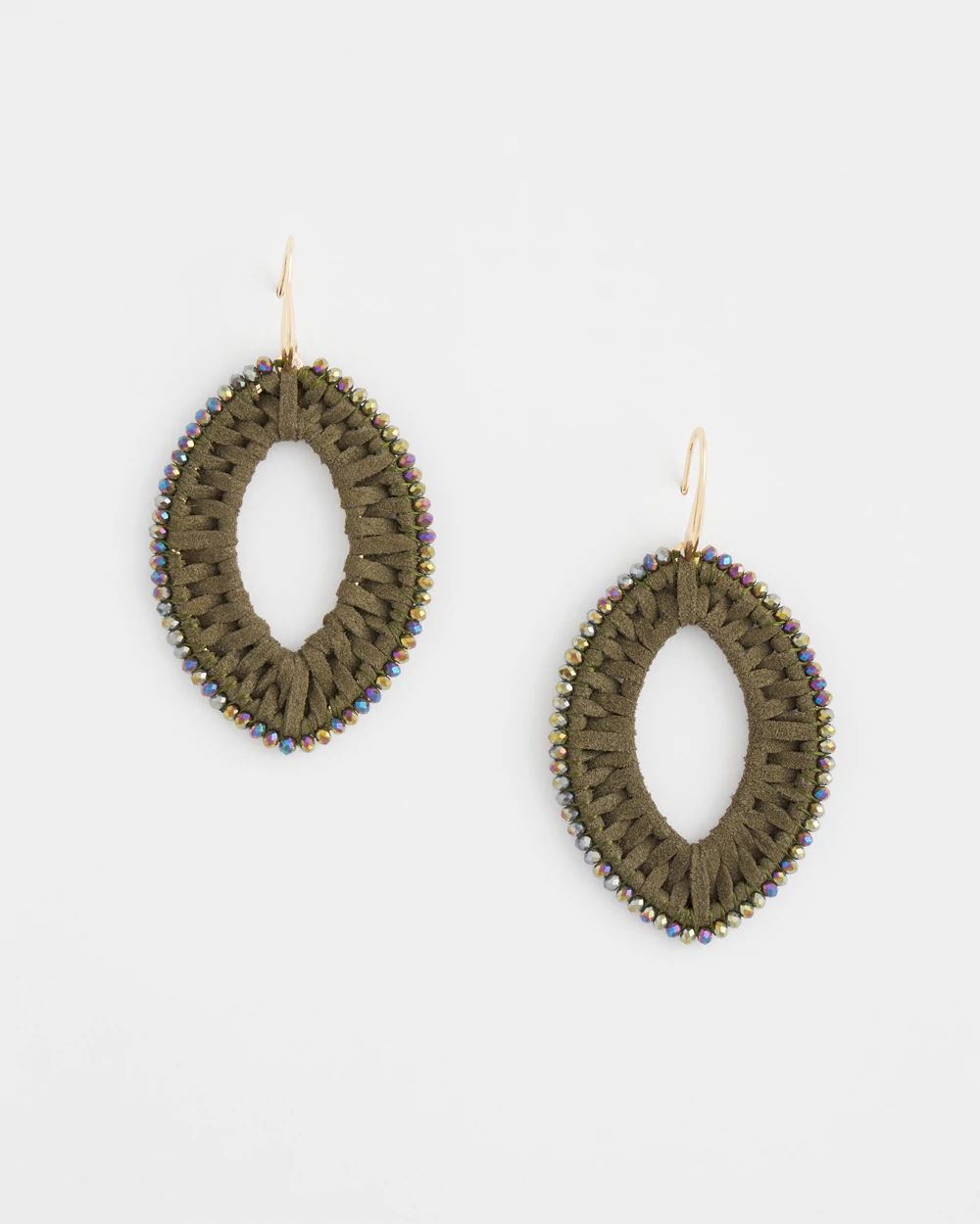 No Droop® Olive Faux Suede Earrings