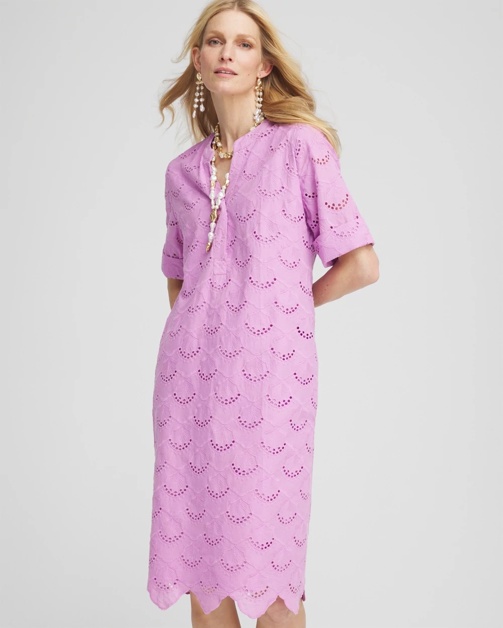 Eyelet Popover Dress | Chico's Eyelet Popover Dress | Chico's