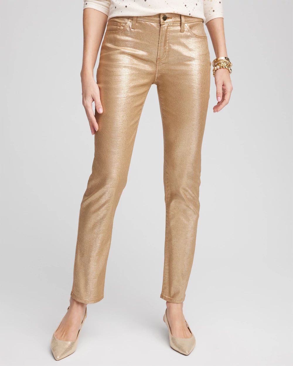 Girlfriend Coated Ankle Jeans
