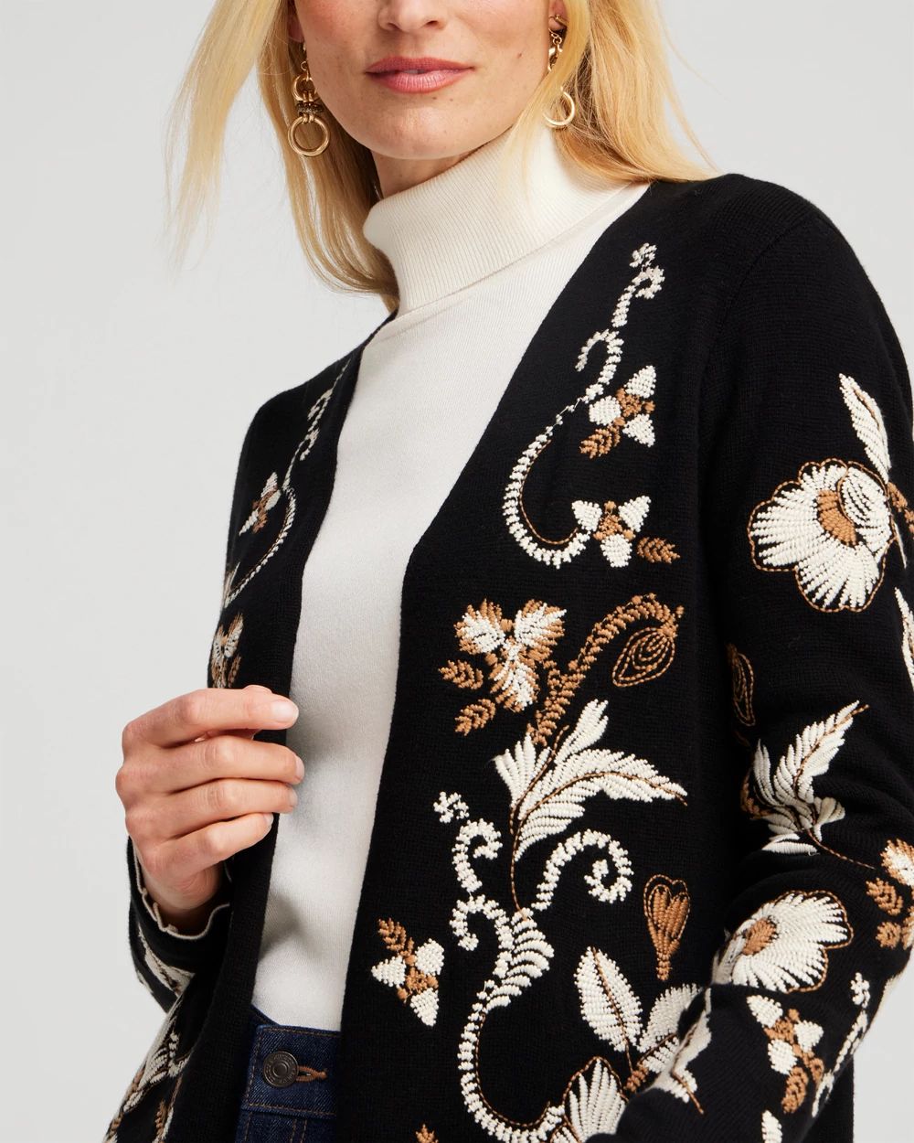 Embroidered Cardigan
