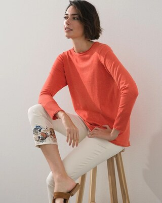 Rib Cuff Crewneck Pullover Sweater