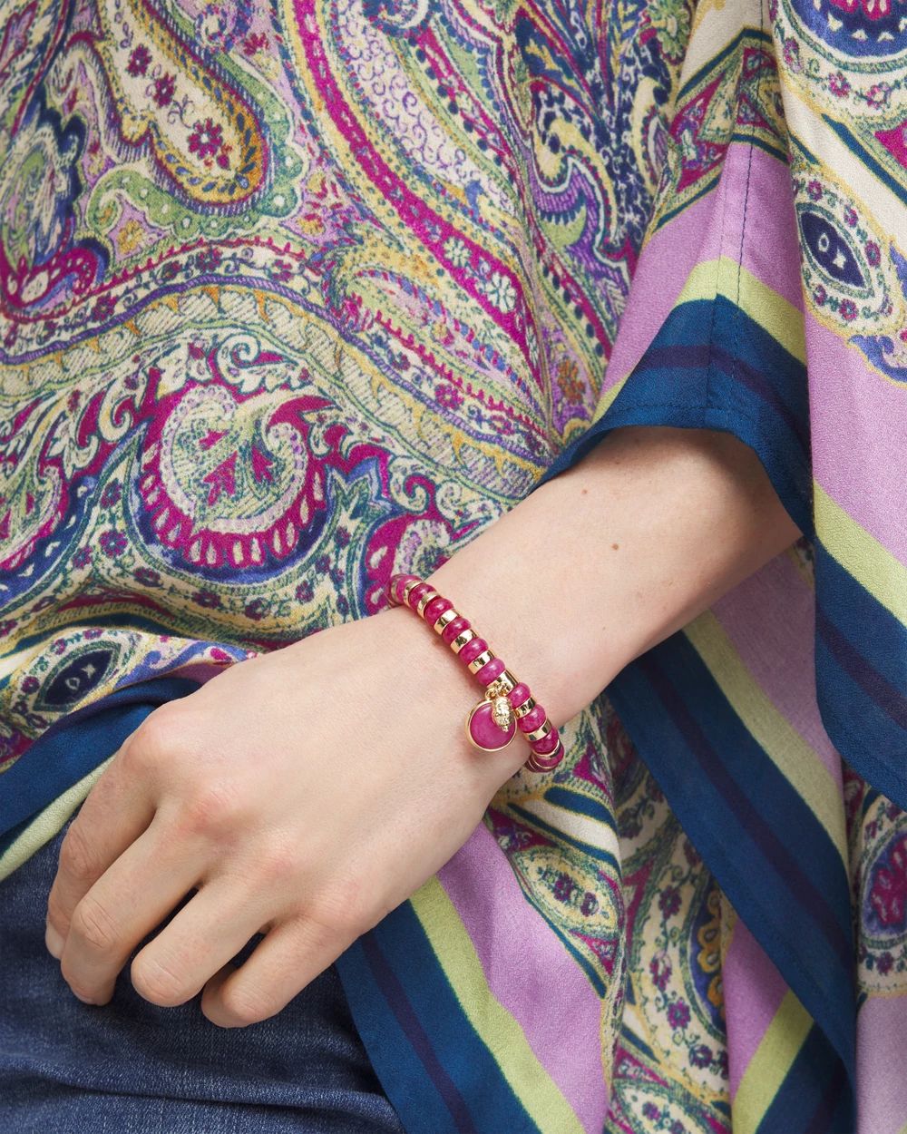 Jade Stone Stretch Bracelet