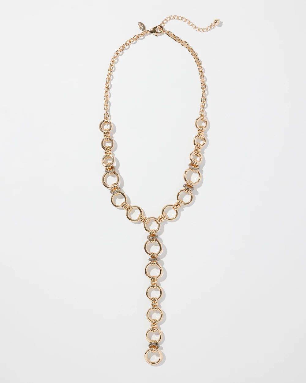 Gold Tone Links Y-necklace