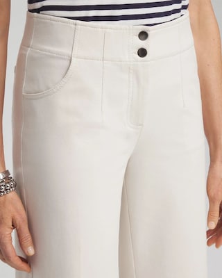 Cotton Stretch Wide Leg Pants click to view larger image.