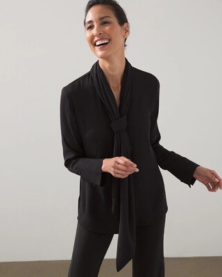 Black Label Drape Bow Top