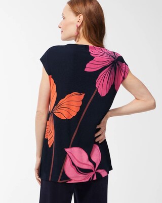 Travelers Floral Side Slit Tunic
