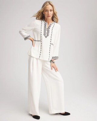 Satin Embroidered Blouse click to view larger image.
