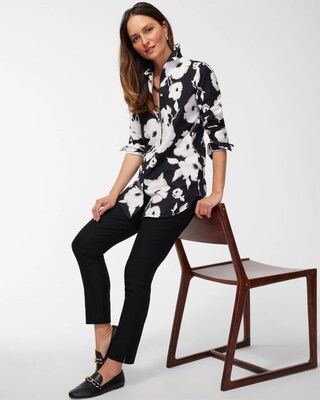No Iron Stretch Floral Tunic