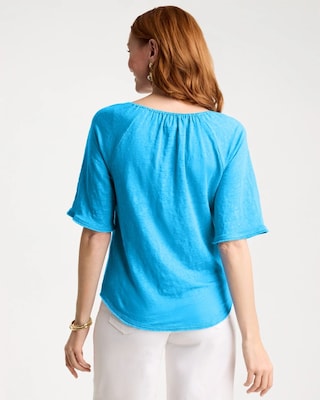 Linen Fringed Tee click to view larger image.