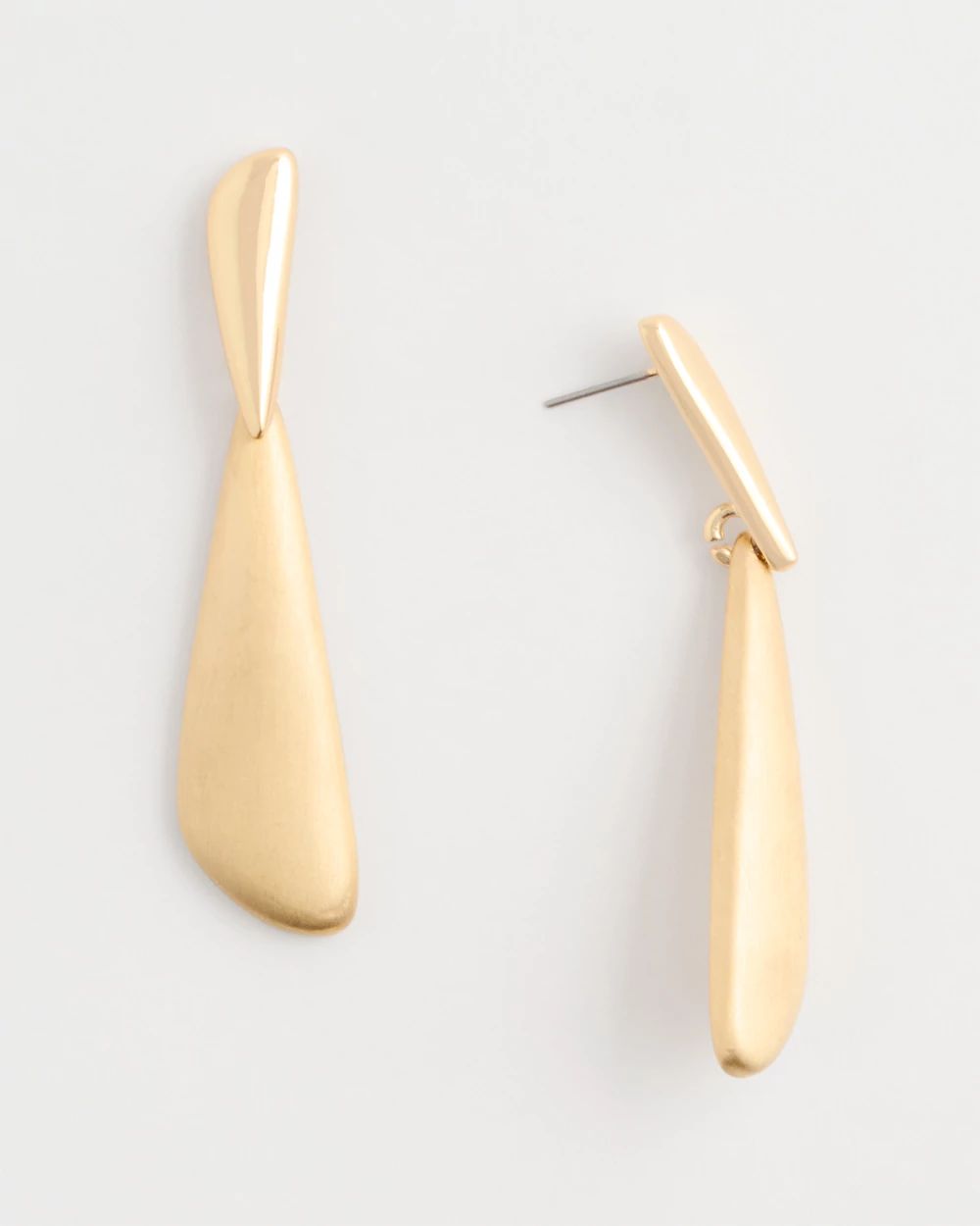 Golden Linear Drop Earrings click to view larger image.