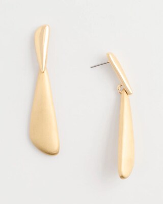 Golden Linear Drop Earrings click to view larger image.