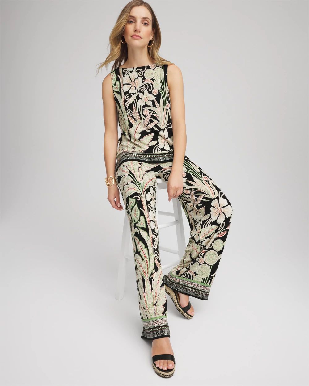Travelers™ Island-Motif Palazzo Pants
