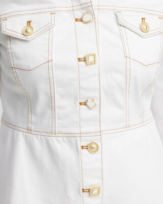 No Stain Peplum Denim Jacket