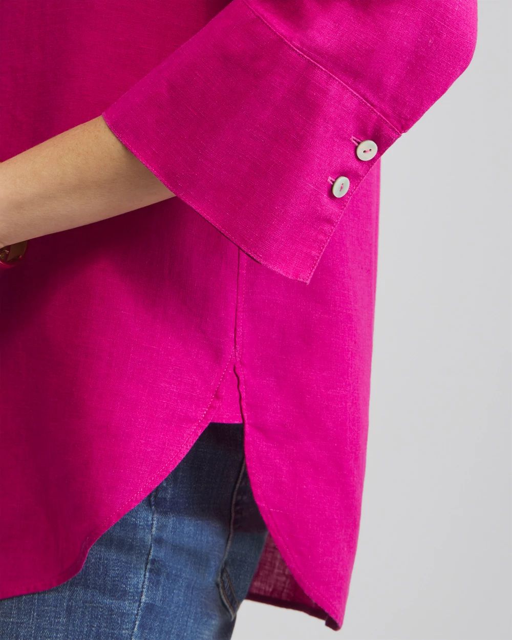 No Iron™ Linen 3/4 Sleeve Shirt