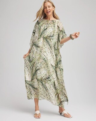 Crinkle-Chiffon Kaftan Dress click to view larger image.