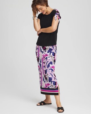 Travelers™ Paisley Midi Skirt click to view larger image.