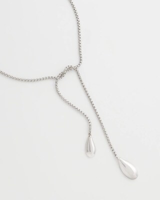 Silver Lariat Necklace click to view larger image.