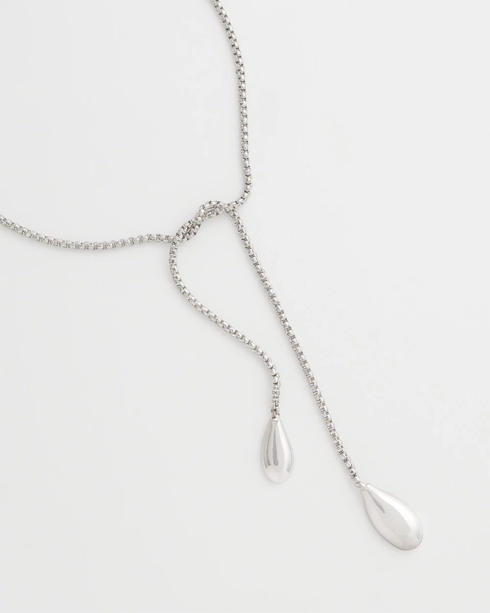 Silver Lariat Necklace