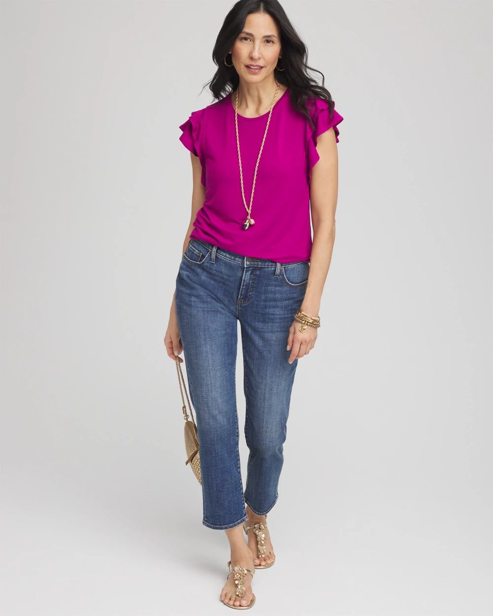 Touch of Cool™ Flutter Sleeve Tee