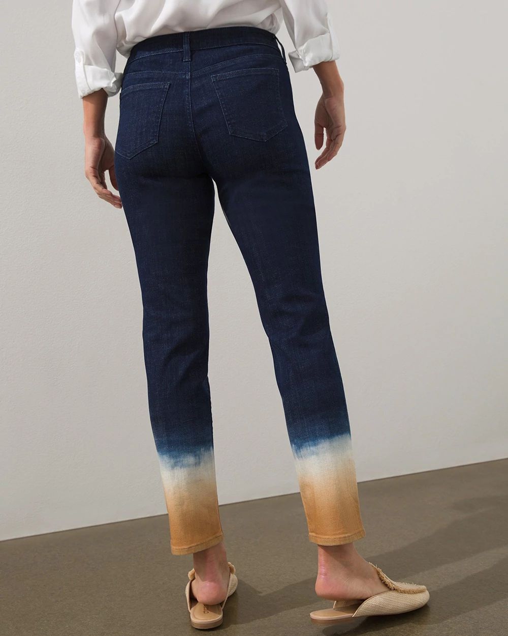 Girlfriend Ombre Dip Dye Ankle Jeans
