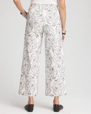 Brigitte™ Floral Embroidered Wide-Leg Cropped Pants click to view larger image.