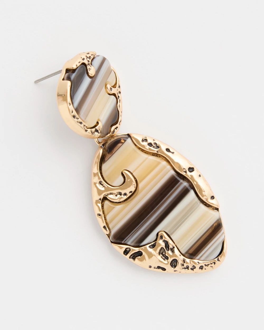 Artisanal Resin Organic Drop Earrings click to view larger image.
