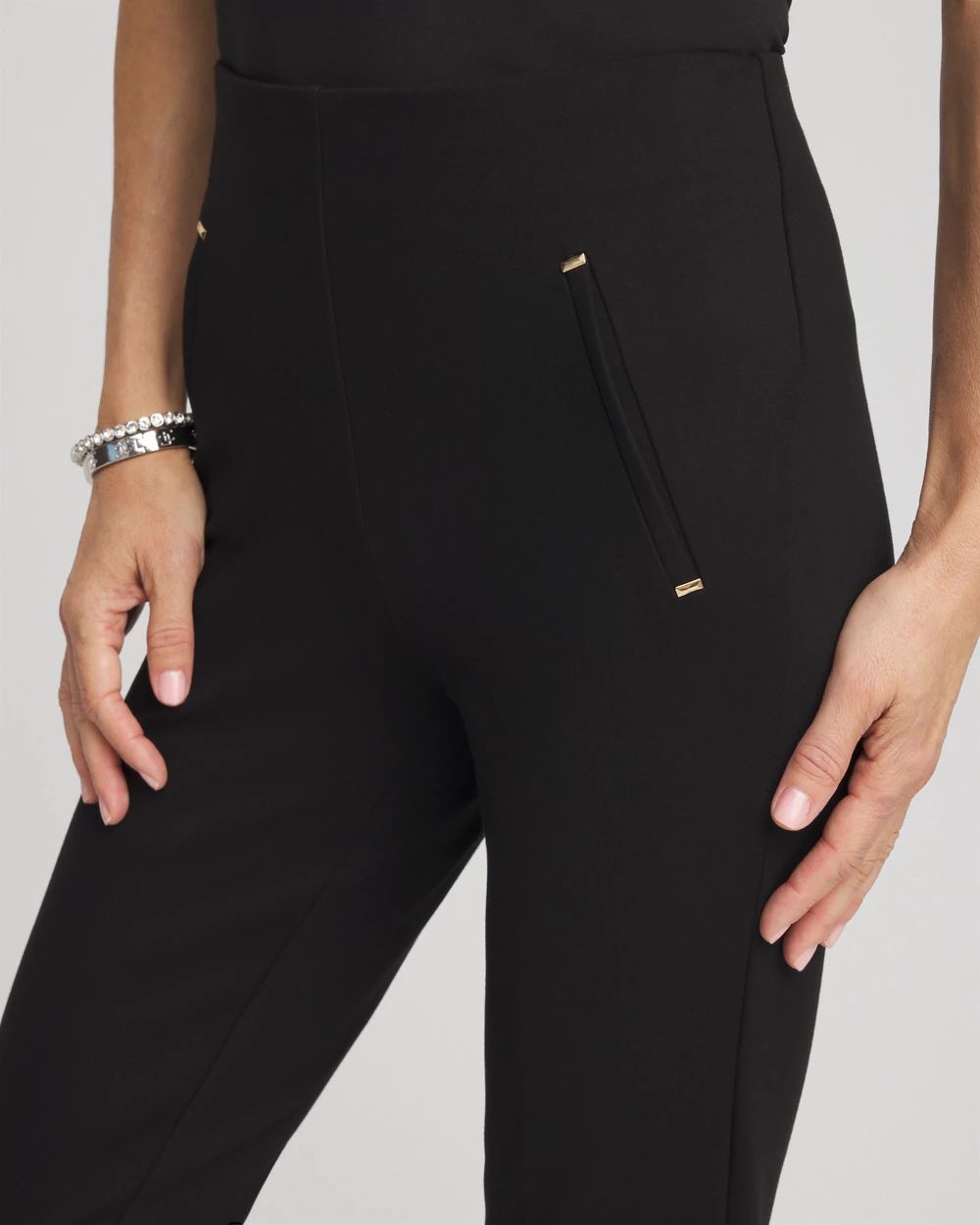 Juliet Ponte Trim Detail Ankle Pants click to view larger image.