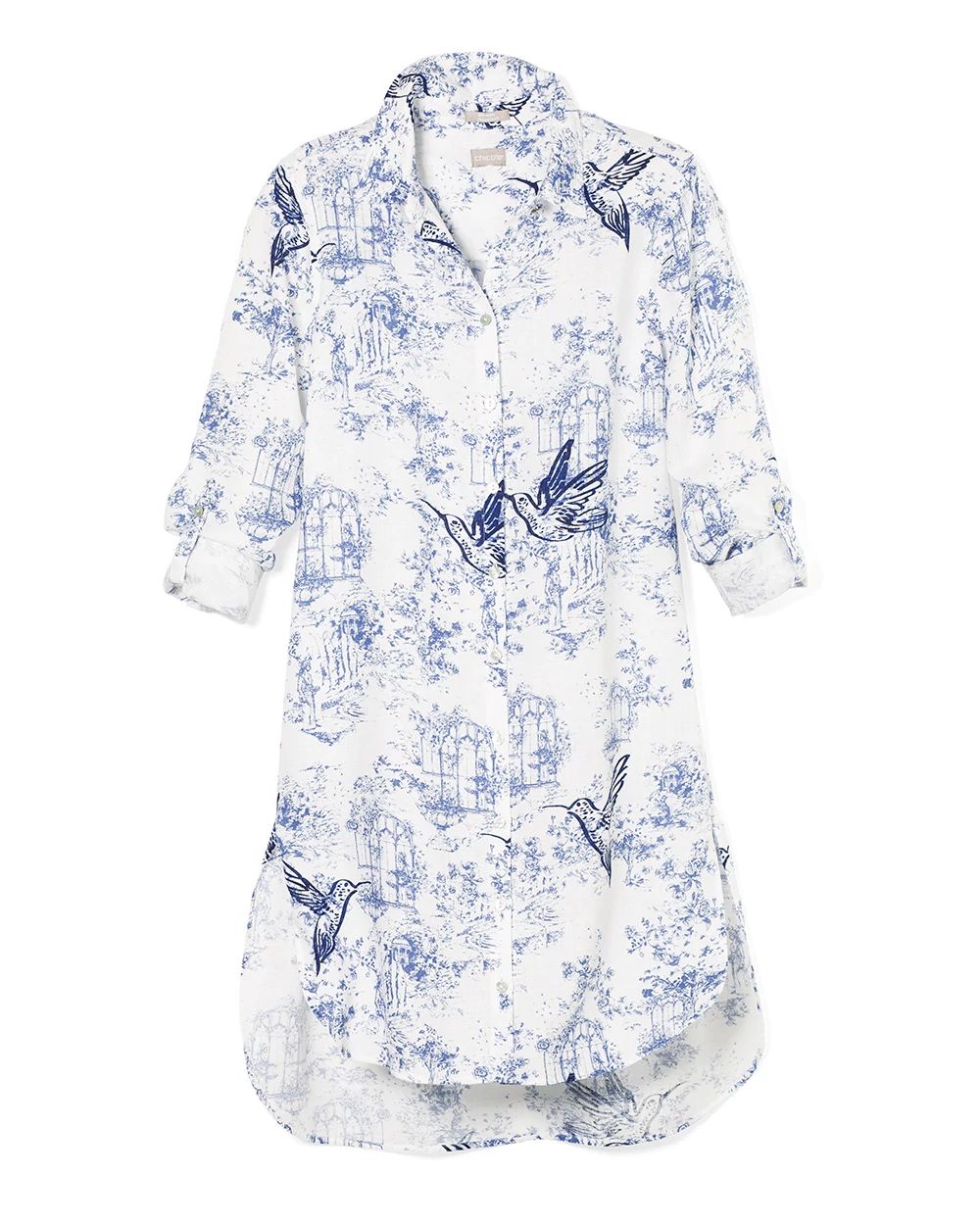 No-Iron FreshChic Linen Long Shirt
