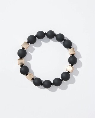 Black & Gold Tone Stretch Bracelet