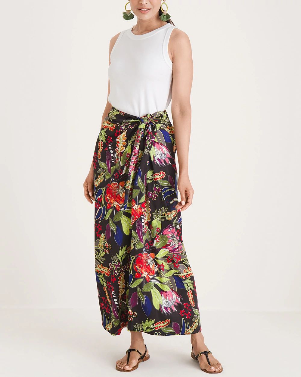 Botanical-Print Sarong