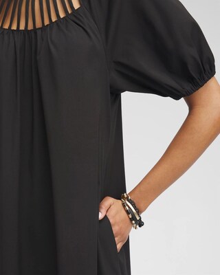 Poplin Ladder Detail Dress