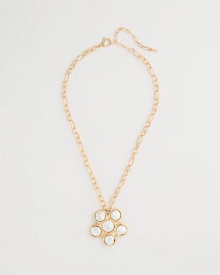 Siren Faux Pearl Pendant Necklace