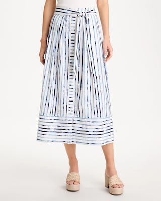 Palermo Striped Tie-Front Skirt