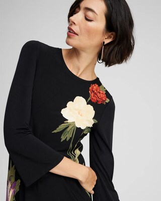 Flare Sleeve Floral Maxi Dress