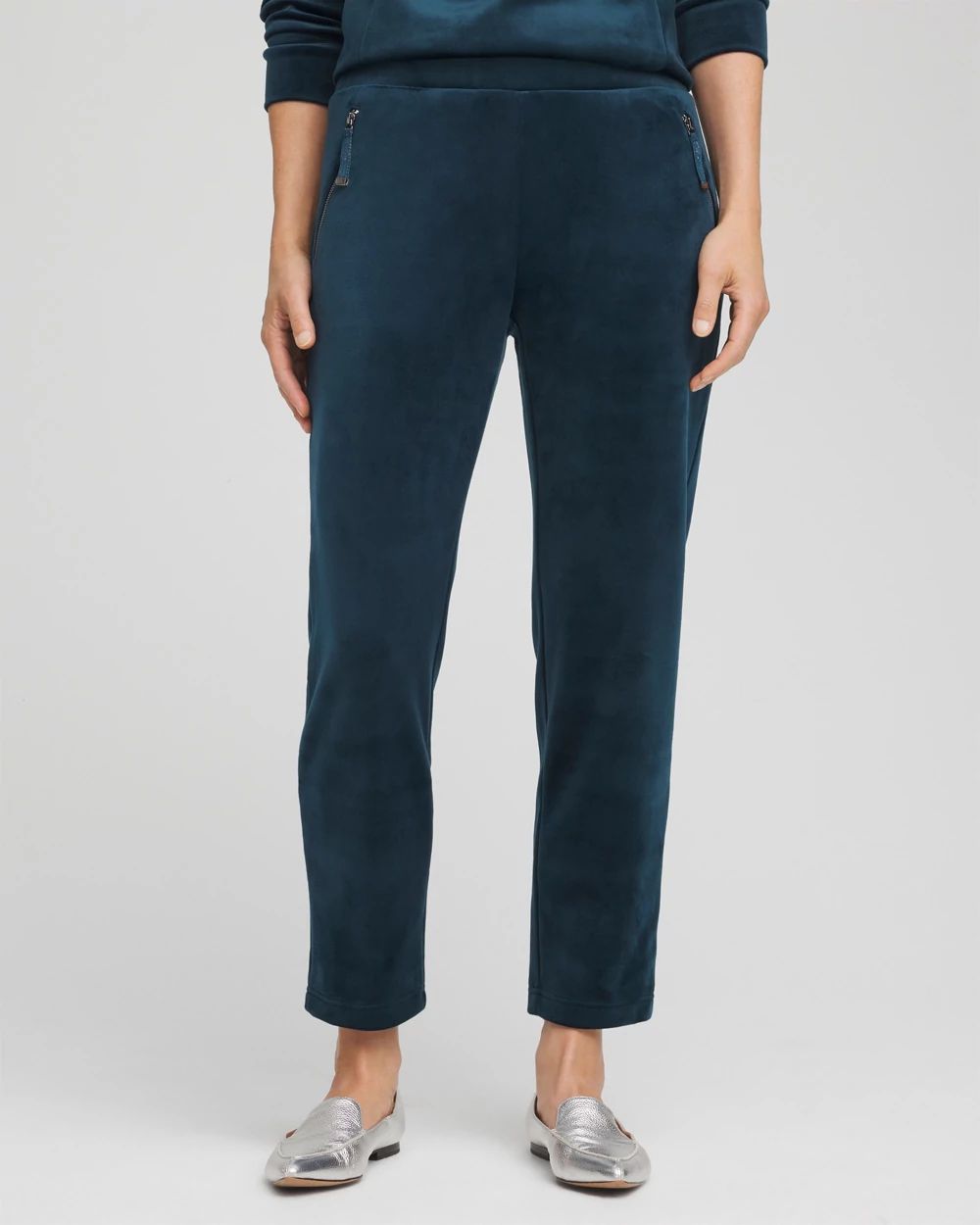 Zenergy® Velour Tapered Ankle Pants