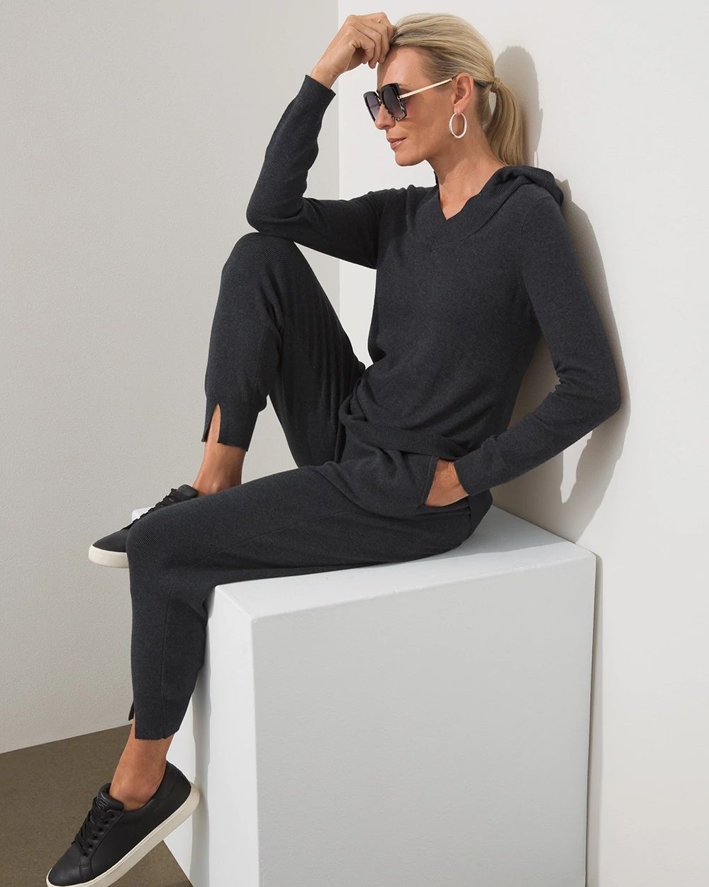 Zenergy Cotton-Cashmere Hooded Tunic
