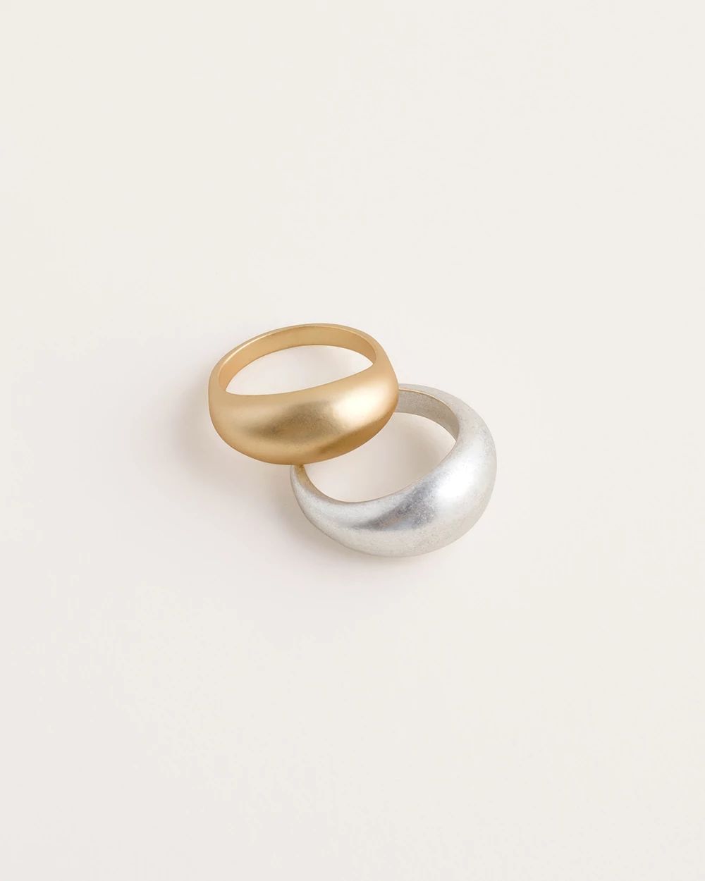 Stackable Mixed-Metal Ring Set