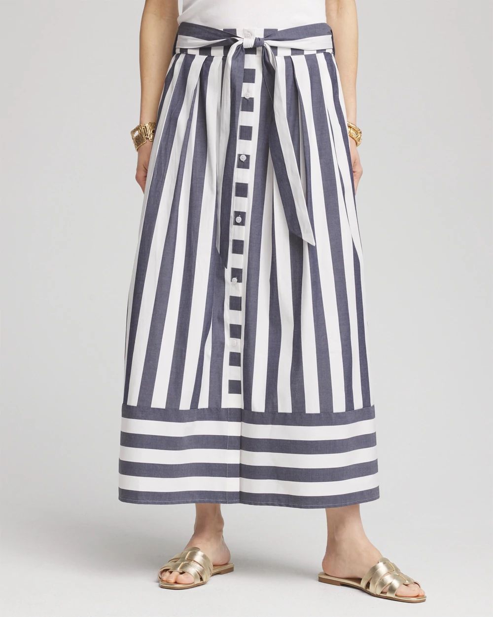 Midi Striped Skirt