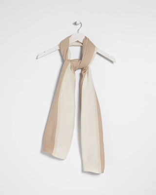 Ombre Pleated Oblong Scarf