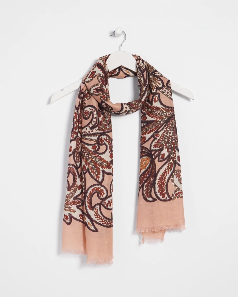 Textured Printed Oblong Scarf